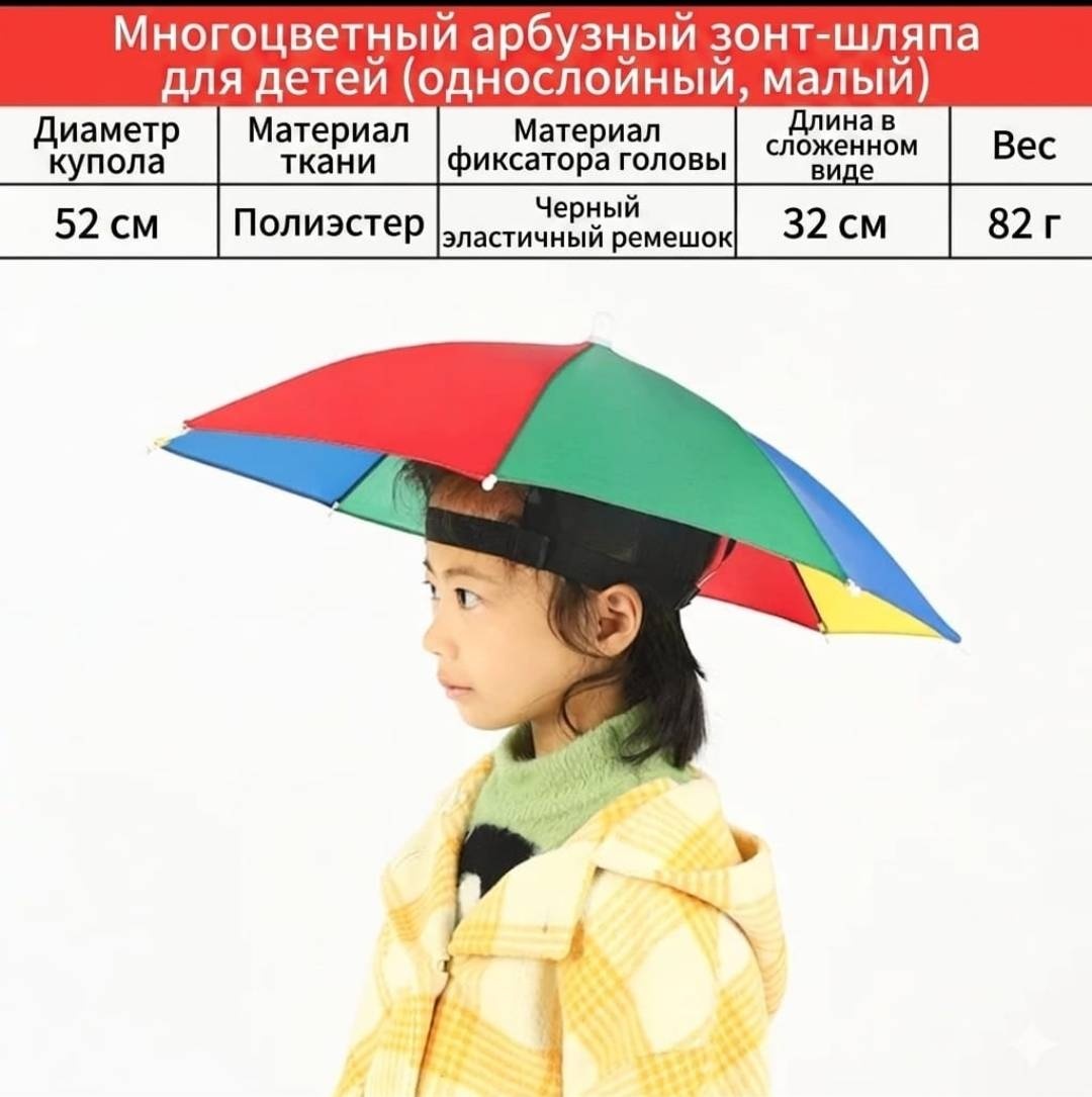 Зонт-шляпа механика мультиколор