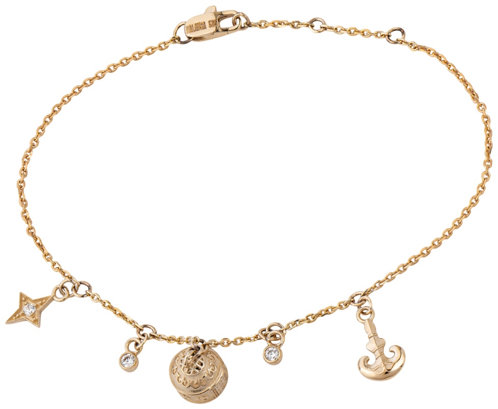 Lucente BRA-LU-585-4117436-18 длина 18 см, вес 2.15 г золото, плетение фантазийное