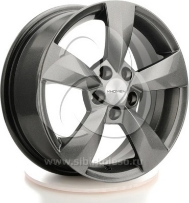 KHOMEN 1504 G-SILVER 57.1 6x15/5x100 D57.1 ET38 4 диска черный, серебристый, графит