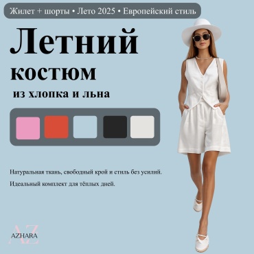 Костюм повседневный AZHARA белый