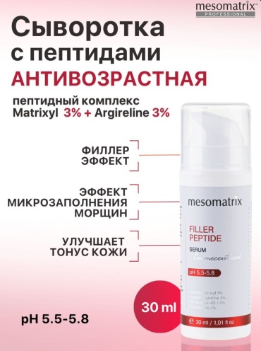 Mesomatrix сыворотка Filler Peptide Serum для лица 30 мл