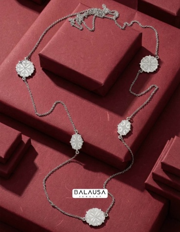 Колье Balausa Jewelry SR004(1) длина 65 см вес 11.82 г серебро, эмаль