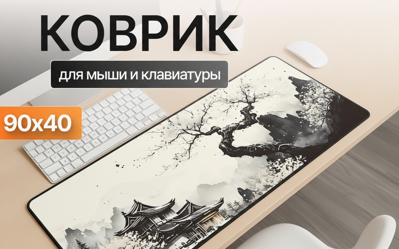 Коврик для мыши I-Lin C-143 Японская сакура серый