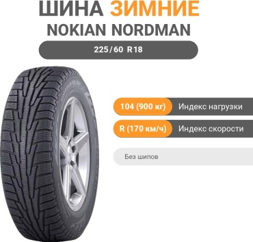 Nokian Nordman RS2 SUV 225/60 R18 104R без шипов