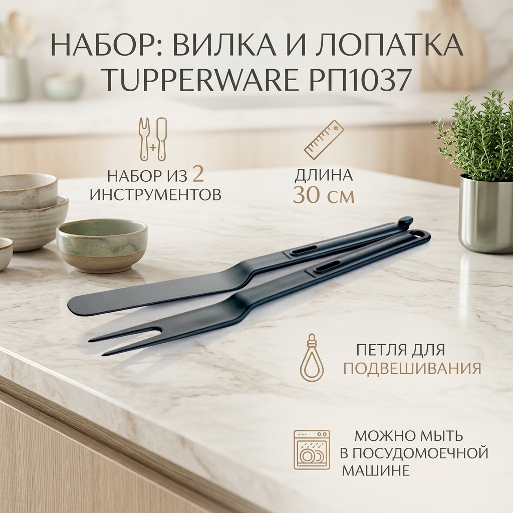 Вилка поварская Tupperware полипропилен, 1 шт