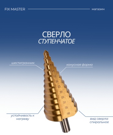 Nurmax ступенчатое 0063-1F 4 мм, 1 шт.