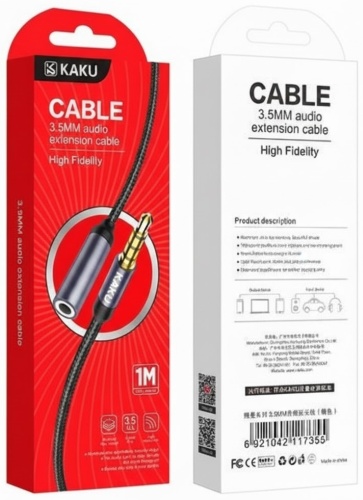 Кабель Kakusiga 3.5 mm jack - 3.5 mm jack 1 м