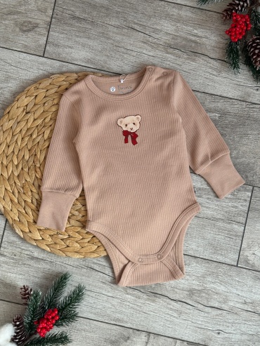 Боди Twins Textile коричневый, бежевый