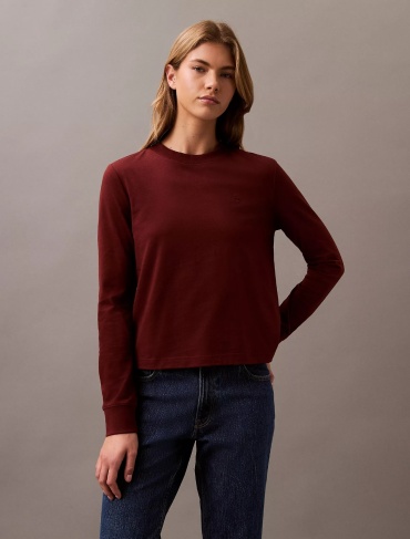Лонгслив Calvin Klein CK бордовый