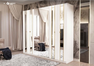 Распашной шкаф Grand Miks GRAND MIKS , 253x220х53 см, белый