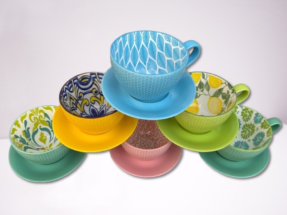 Чайная пара «Восточный», 350 мл, керамика, 6 шт.