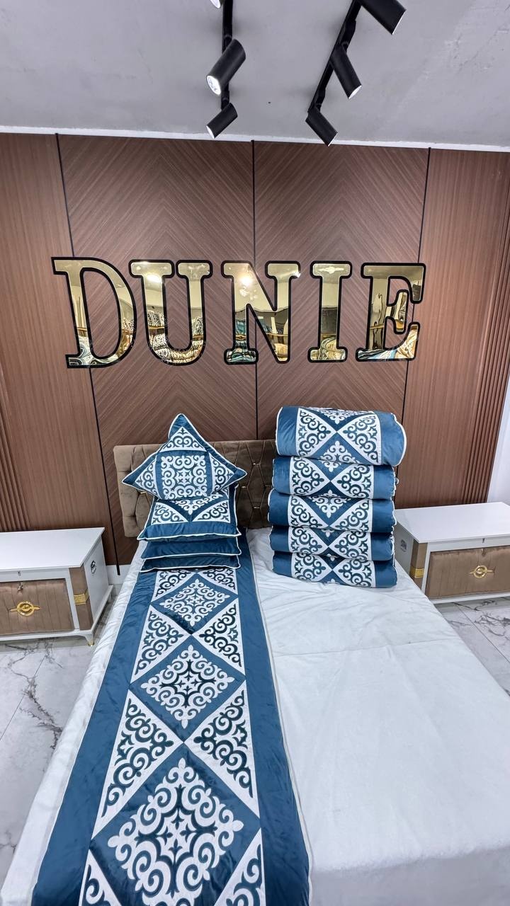 Dunie комплект корпе с подушками 225x78 см, хлопок, синтепон, бирюзовый