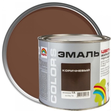 РАДУГА эмаль полуматовая Р-220 Colors 1.9 л, тон коричневый
