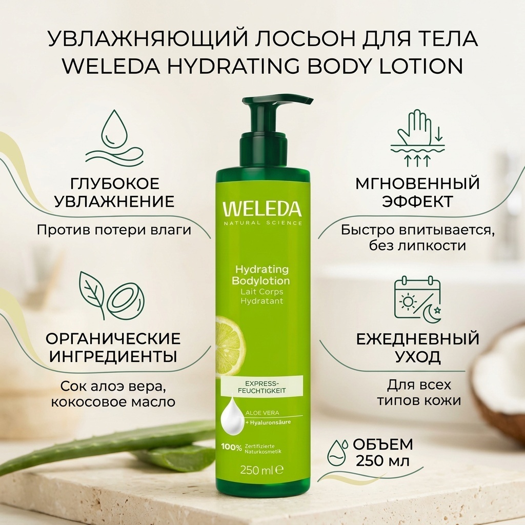 Weleda Hydrating Body Lotion лосьон для тела 250 мл