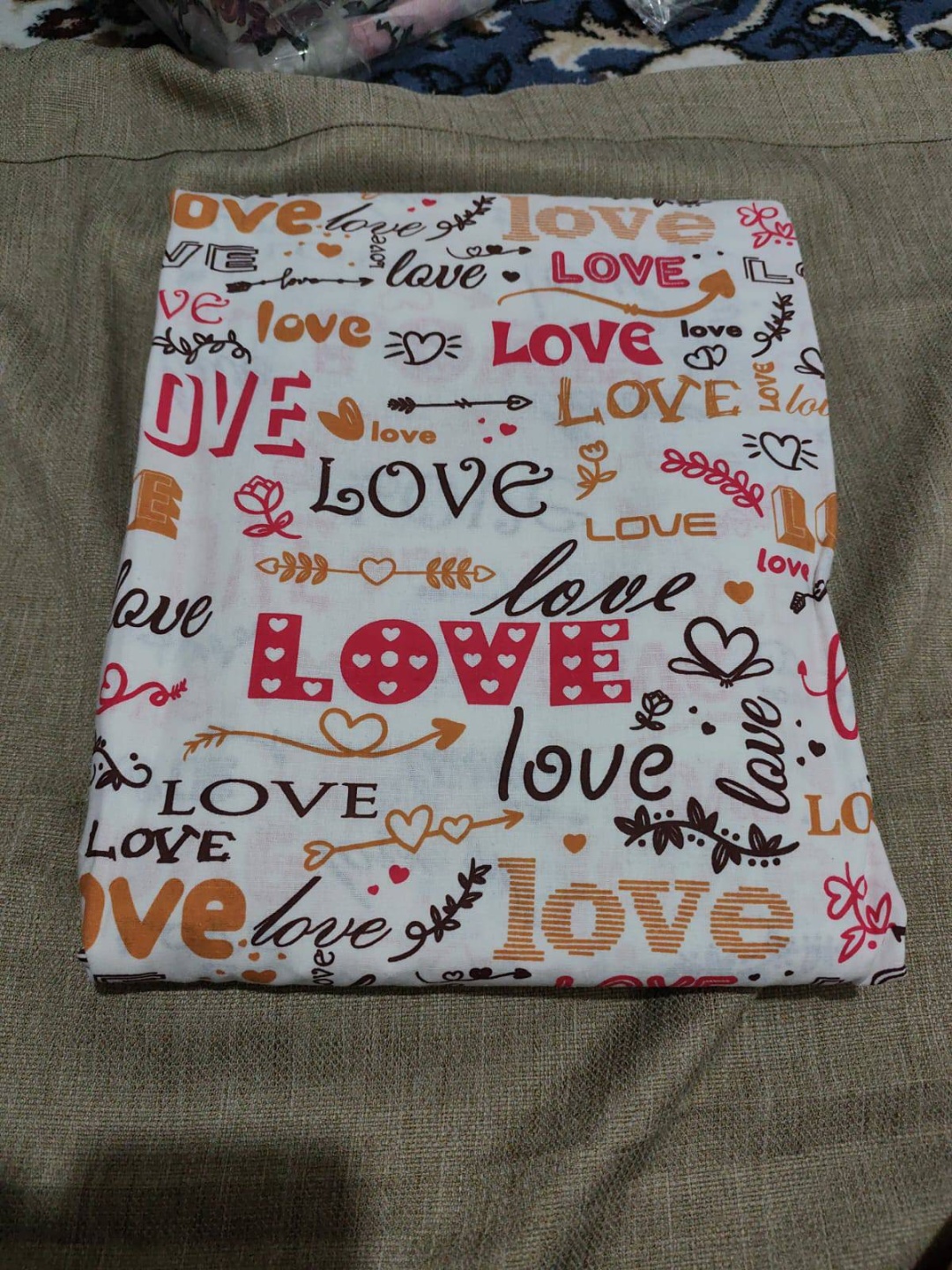 Пододеяльник Туркменский текстиль евростандарт Love love .. 200x220 мультиколор