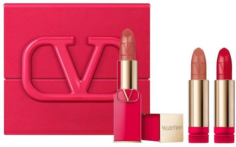 Valentino Rosso Valentino Couture Lipstick Set + 2 рефила набор декоративной косметики для женщин