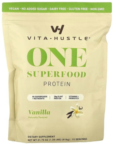 Протеин VitaHustle One Superfood Protein, ванильный вкус, 616 г ваниль 616 г