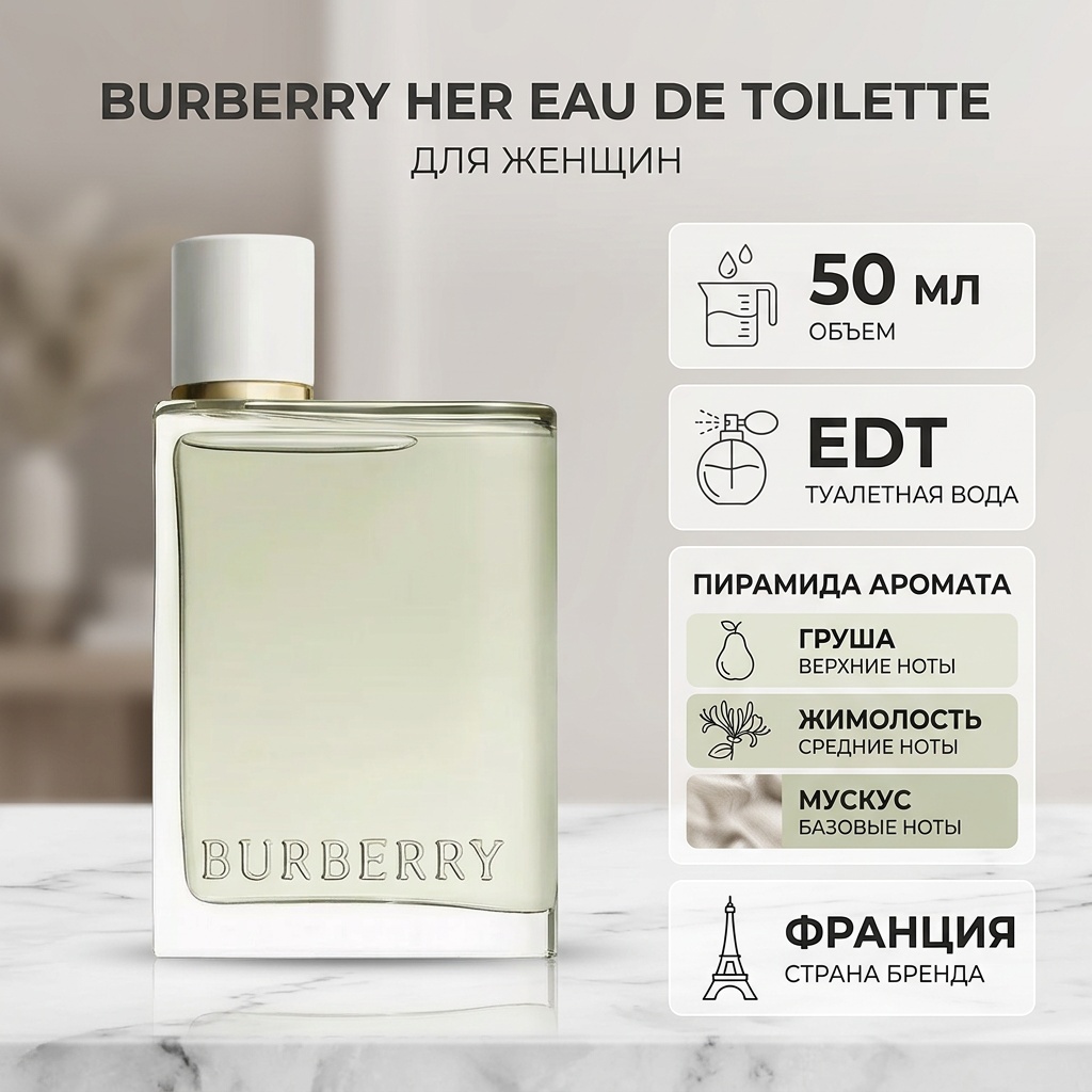 Burberry Her Eau de Toilette туалетная вода EDT 50 мл, для женщин