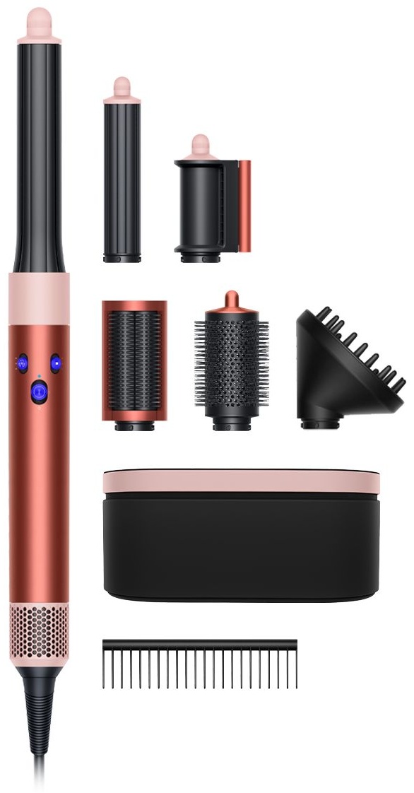 Dyson Airwrap Long Volumise HS05 с гребнем стайлер розовый, бронзовый