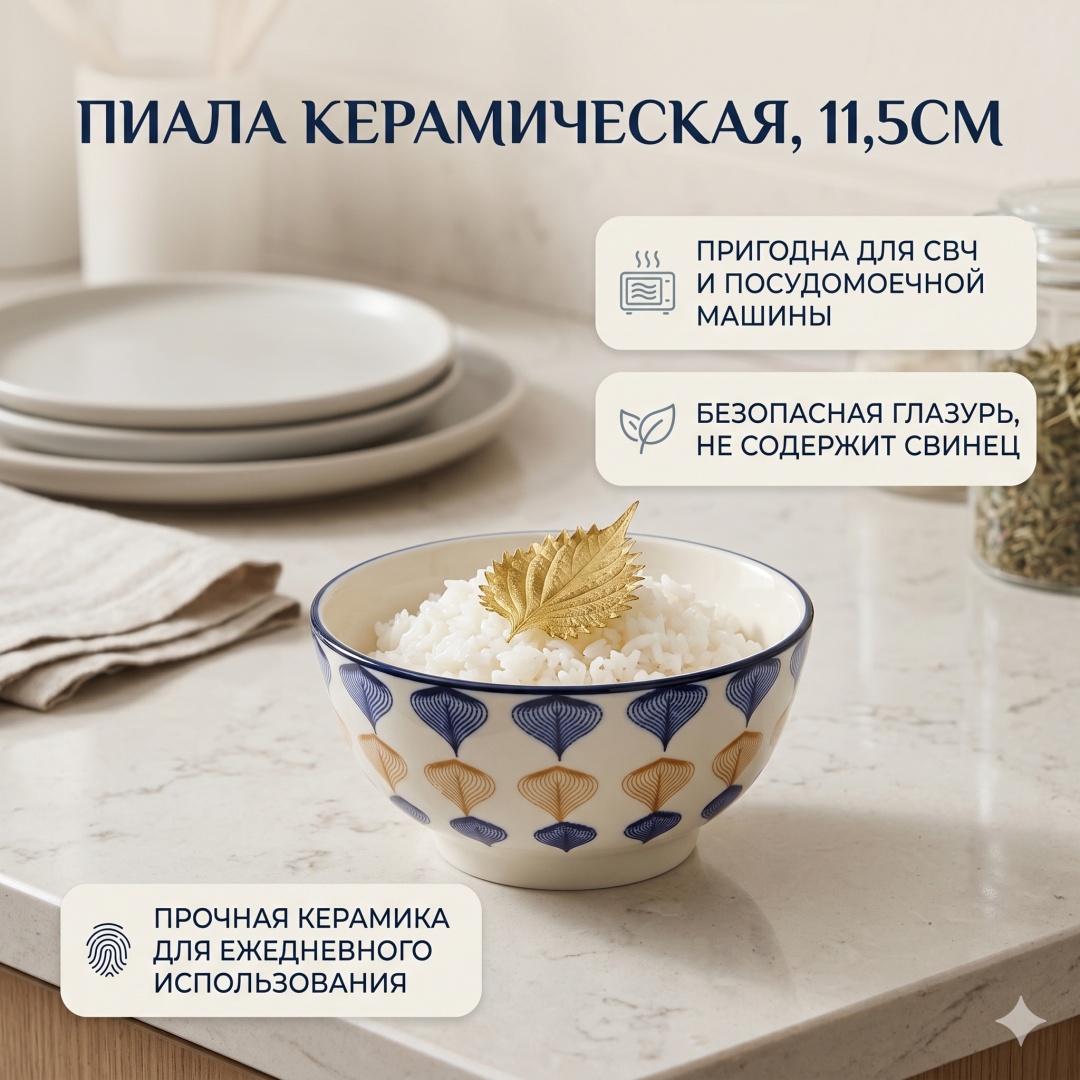 Пиала 1 шт, 400 мл, керамика