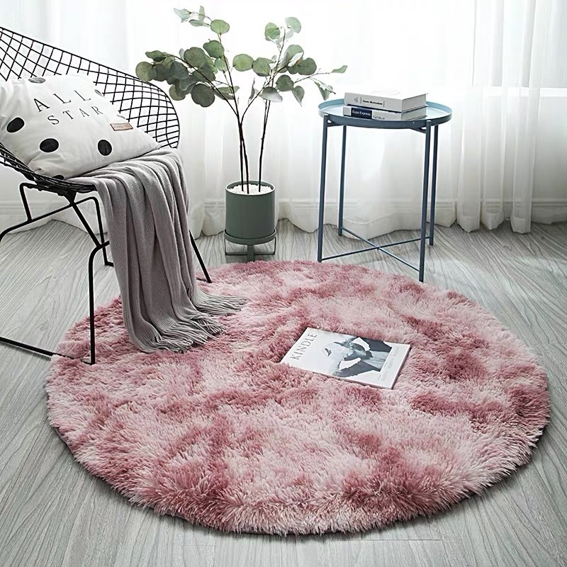 Декоративный коврик 100x100 см, длинный ворс, Китай