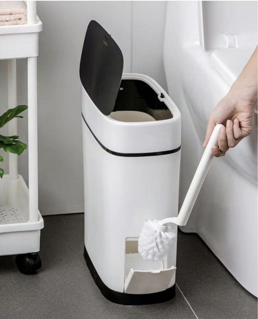 Ершик NIKHOME Ершик с мусорным ведром 14 л, пластик