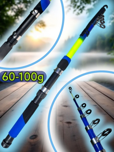 TAIFUN Удочка Taifun 2.4 м, тест 60–100 г, телескопическая, High Carbon Rod болонское 2.4 м