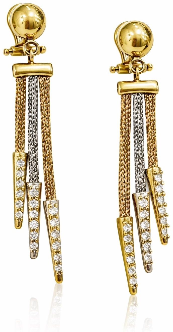Серьги Italian Gold LGE1194 вес 9.45 г золото, фианит
