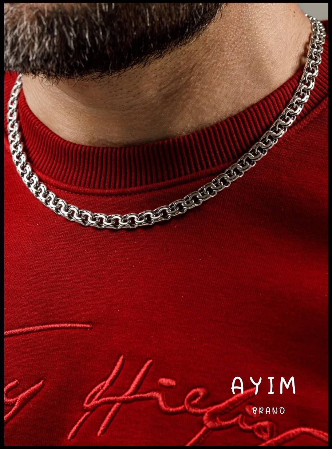 Ayim Brand JJA длина 55 см, вес 40 г серебро, плетение бисмарк