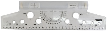 Линейка-рейсшина IVI ЛР-30478, 30 см, 1 шт, пластик, прозрачный