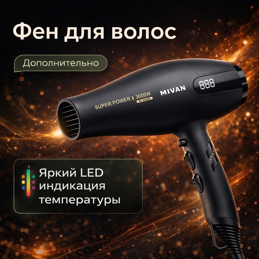 MIVAN MI-373 фен черный