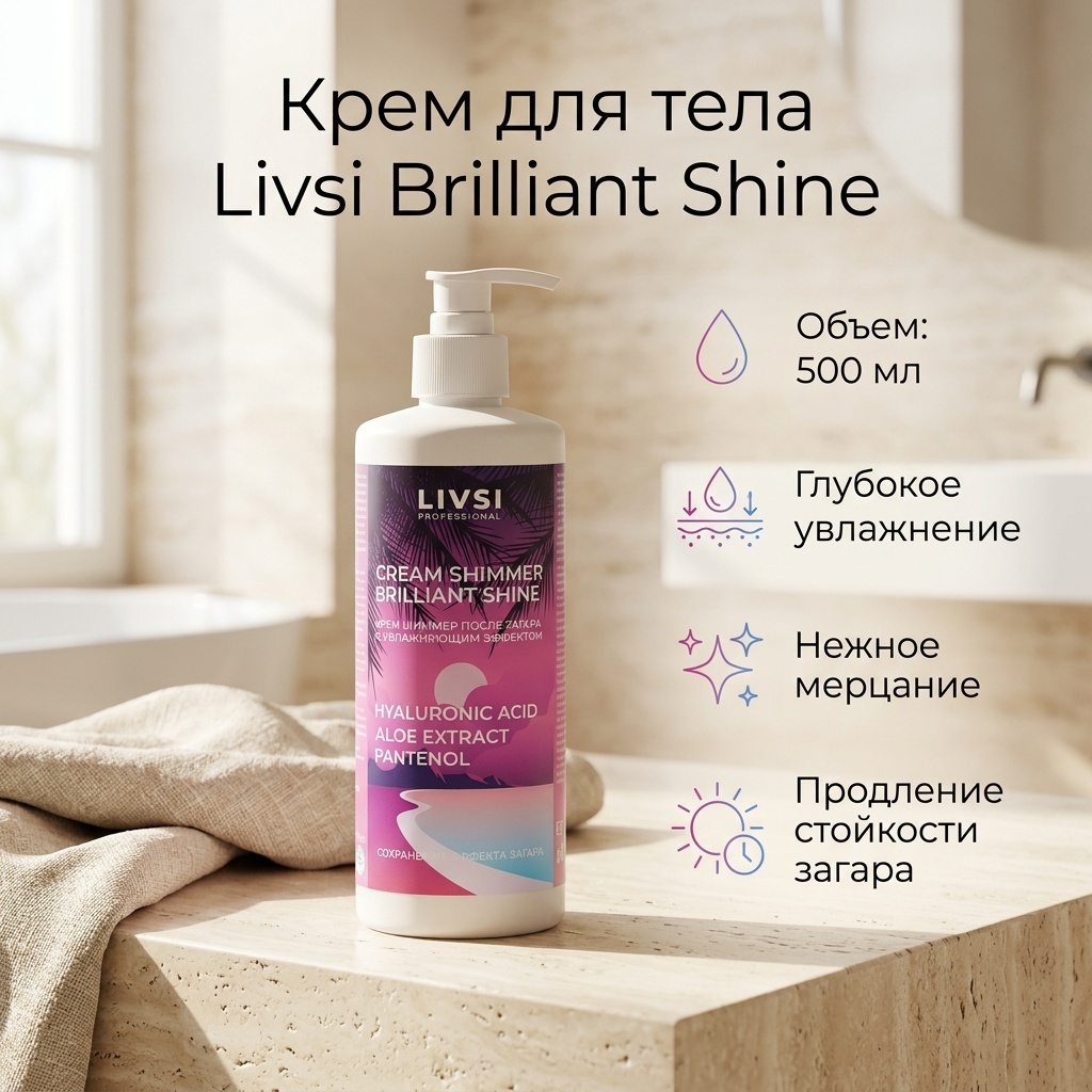 Livsi Brilliant Shine крем для тела 500 мл