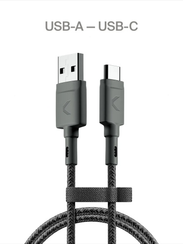 Кабель Commo USB TypeC (F), USB Type-A (F), 1.2 м, Range Cable серый