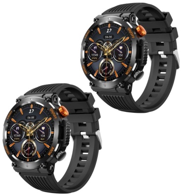 YUNTEKO DKS10 черный + смарт-часы YUNTEKO DKS10 черный 47 мм черный-черный