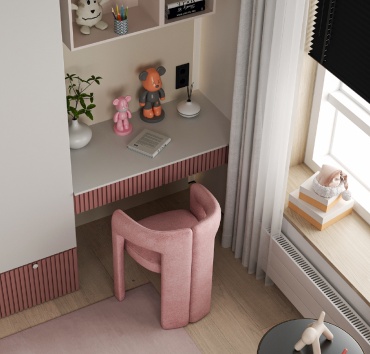 Кресло VIORO HOME Cassina Dudet, обивка искусственный мех, букле, розовый