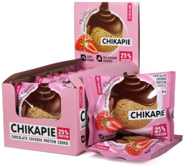 CHIKALAB печенье Клубника в шоколаде 9 шт