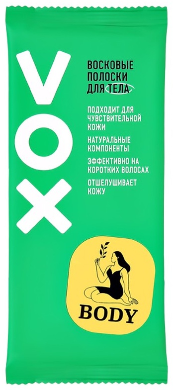 Воск пленочный VOX Green Body плотность средняя в полосках 12 шт