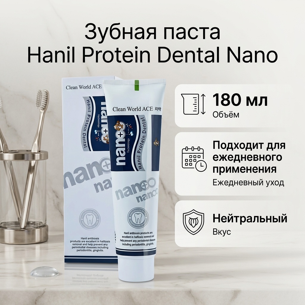 Hanil зубная паста Protein Dental Nano 180 мл