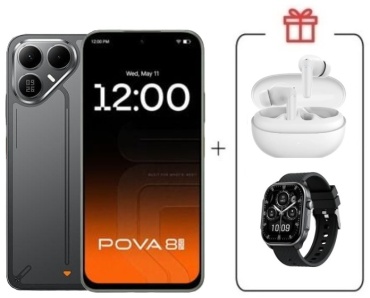 TECNO Pova 8 5G 8 ГБ/256 ГБ черный + подарок