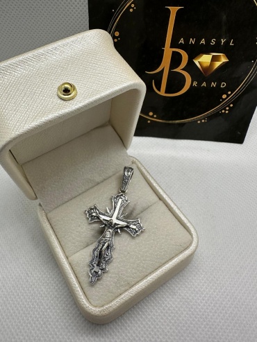 Крестик JANASYL Brand JB7 вес 5 г серебро, без вставок
