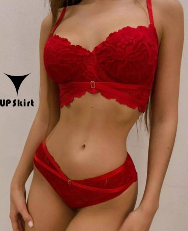 Комплект нижнего белья UP Skirt красный