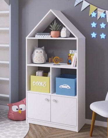 Стеллаж напольный Ricco, 71x30x145.8 см, белый