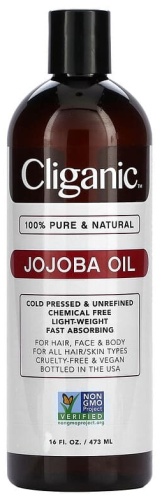 Cliganic на 100% чистое и натуральное масло жожоба, 473 мл масло для тела 473 мл