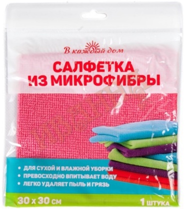 Тряпка универсальная В каждый дом 2542 1 шт, микрофибра