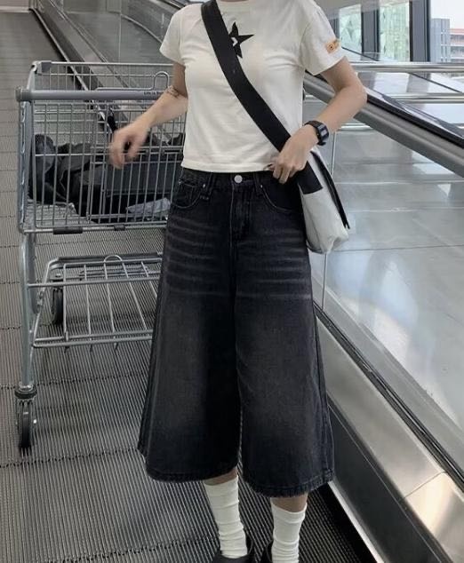 Джинсовые шорты черный