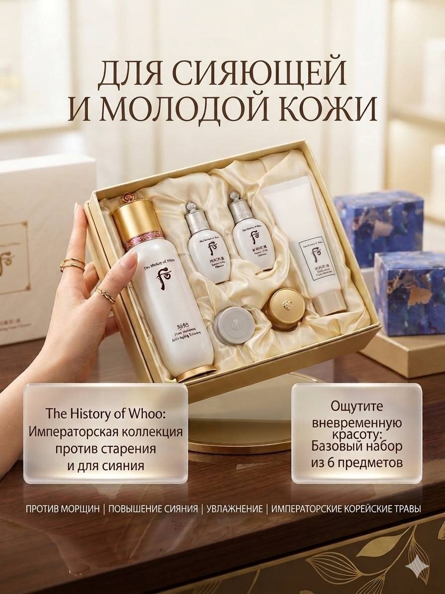The History of Whoo First Moisture Anti-Aging Essence набор по уходу за лицом унисекс
