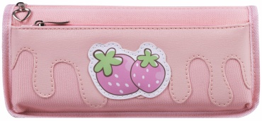 Пенал ЮНЛАНДИЯ Strawberry shortcake, застежка молния, розовый