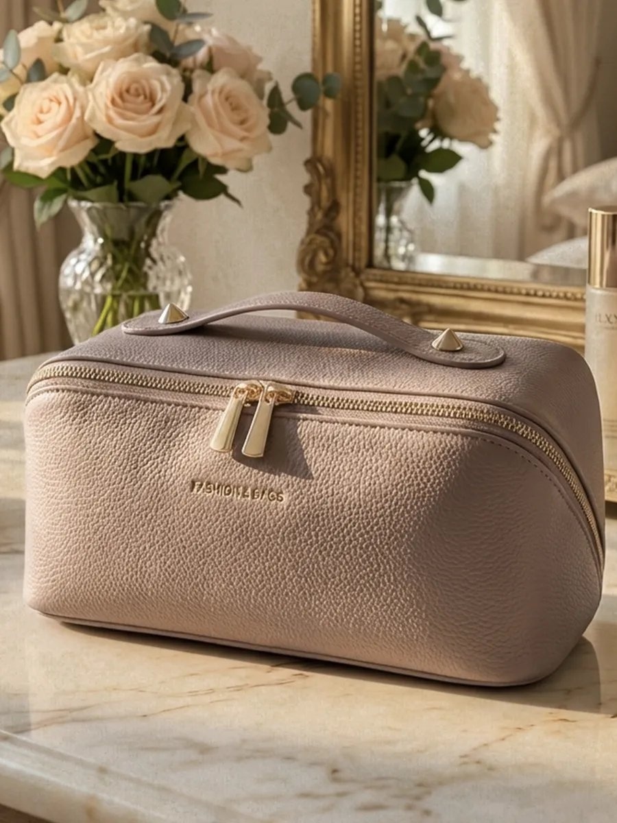 Косметичка экокожа бежевый 12X24 см