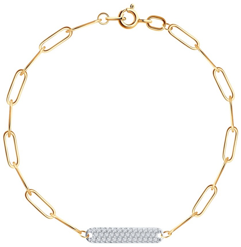 SOKOLOV BRA-SO-585-1589914-18 длина 18 см, вес 2.02 г золото, плетение фантазийное