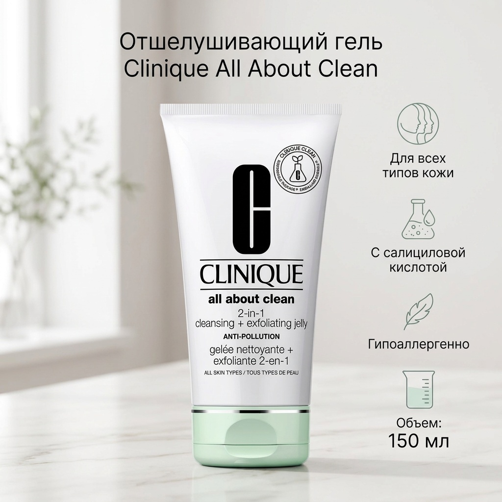 Clinique All About Clean Exfoliating Jelly гель 150 мл
